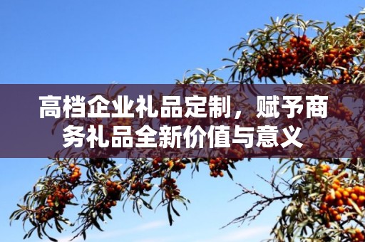 高档企业礼品定制，赋予商务礼品全新价值与意义
